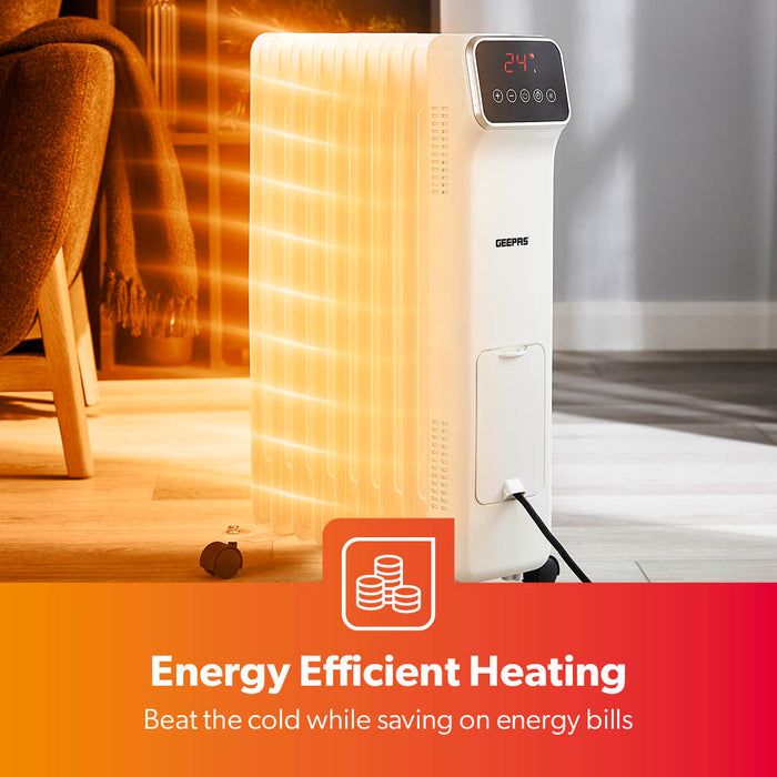9-Fin Remote Controlled Electric Oil-Filled Radiator Heater