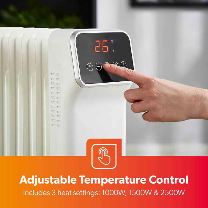 9-Fin Remote Controlled Electric Oil-Filled Radiator Heater
