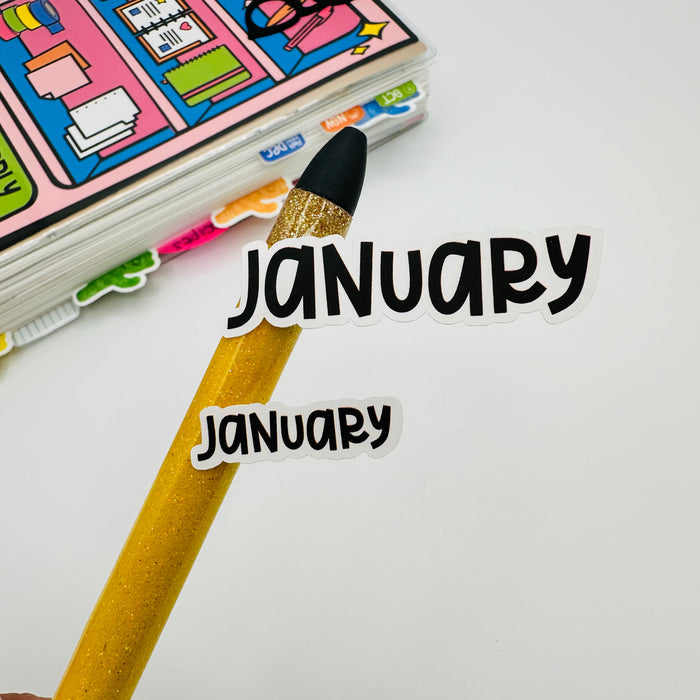 Month of the Year Text Stickers