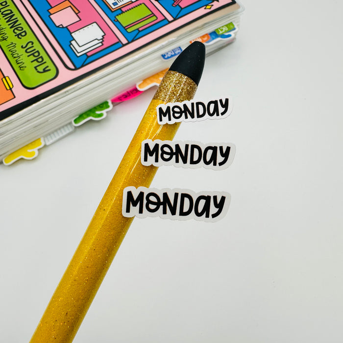 Days of the Week Text Stickers