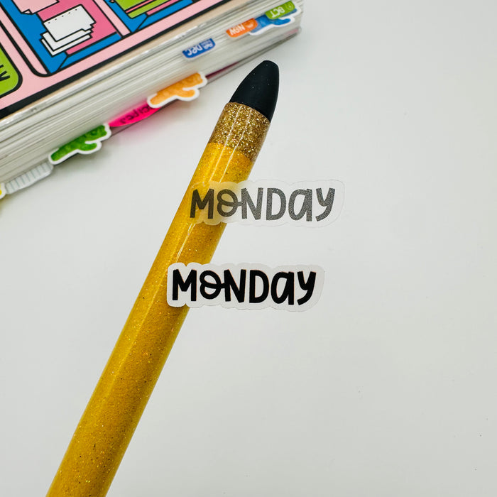 Days of the Week Text Stickers
