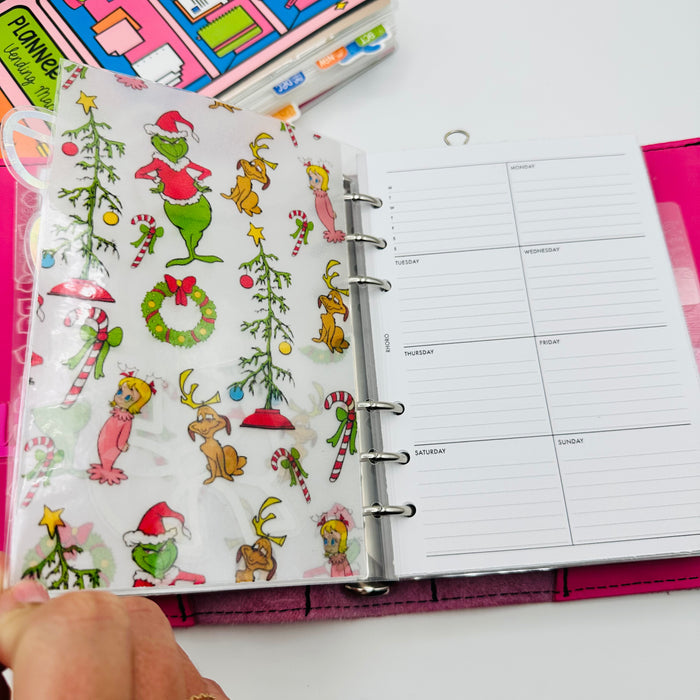 Grinch Pattern Vellum Pocket Dashboard