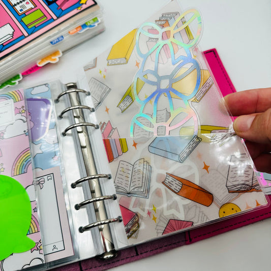 Books and Smileys Vellum Pocket Dashboard