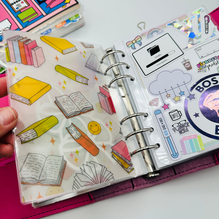 Books and Smileys Vellum Pocket Dashboard