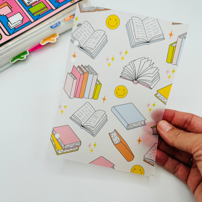 Books and Smileys Vellum