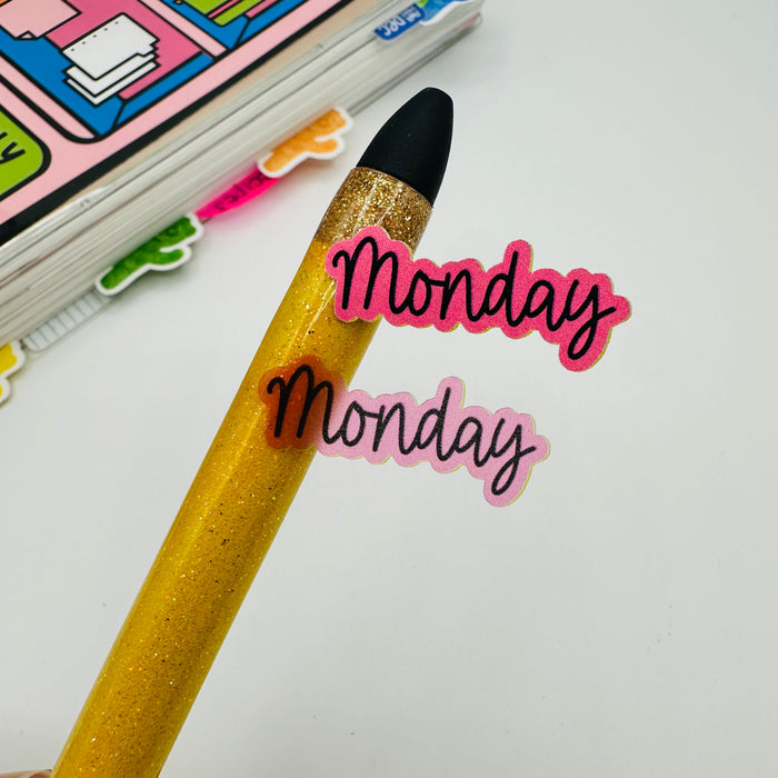 Colorful Days of the Week Text Stickers