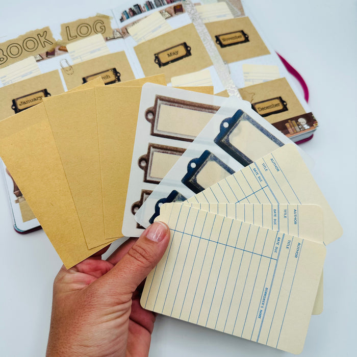 Library Catalog Journaling Spread Kit