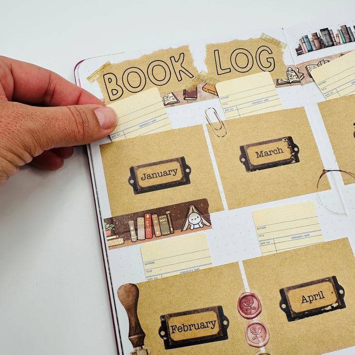Library Catalog Journaling Spread Kit