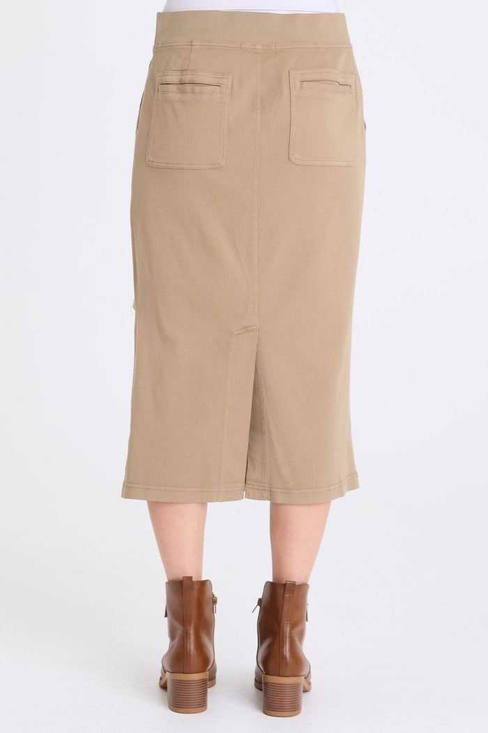 XCVI Abelia Twill Cross Panel Skirt