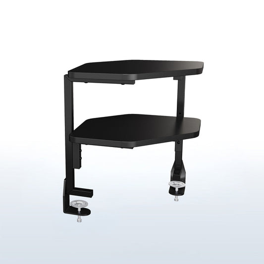 Above/Below Corner Clamp-on Dual Shelf