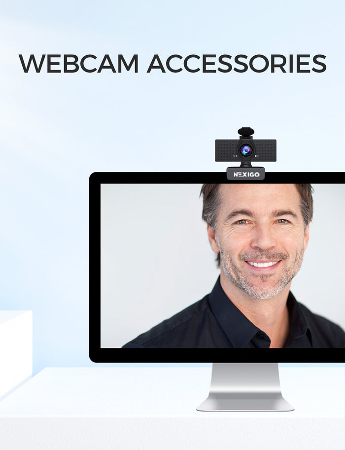 The NexiGo webcam with privacy cover can be placed on your computer screen.