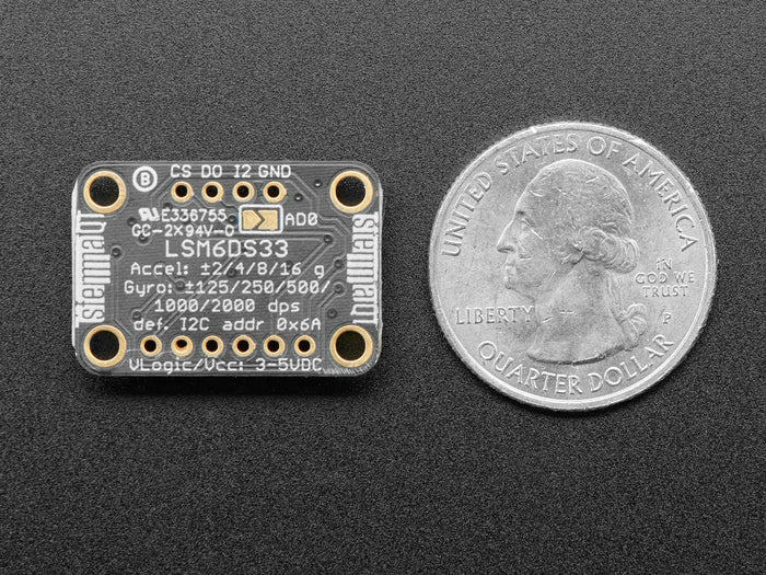 Adafruit LSM6DS33 6-DoF Accel + Gyro IMU (STEMMA QT / Qwiic) [Discontinued] by Adafruit - The Pi Hut