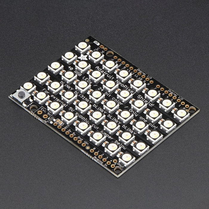 Adafruit NeoPixel Shield - 40 RGBW - Cool White (6000K) by Adafruit - The Pi Hut