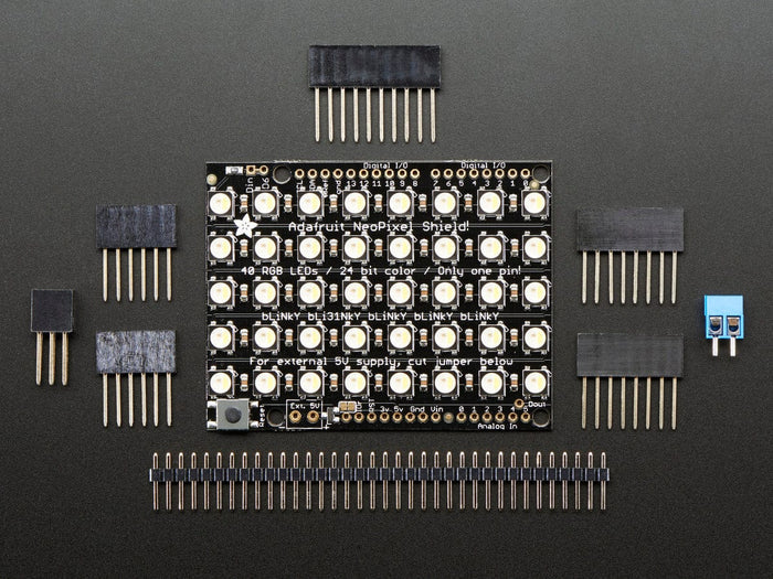 Adafruit NeoPixel Shield - 40 RGBW - Natural White (~4500K) [Discontinued] by Adafruit - The Pi Hut