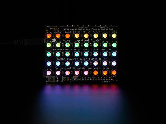 Adafruit NeoPixel Shield - 40 RGBW - Natural White (~4500K) [Discontinued] by Adafruit - The Pi Hut