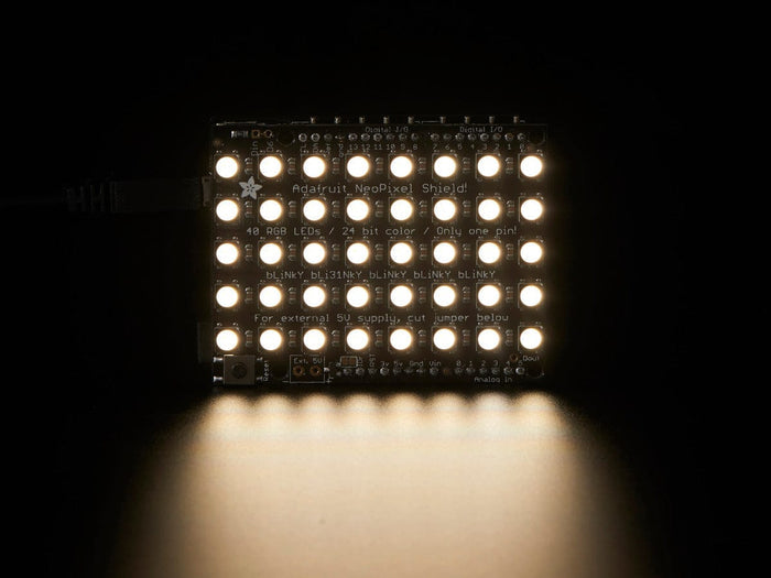 Adafruit NeoPixel Shield - 40 RGBW - Natural White (~4500K) [Discontinued] by Adafruit - The Pi Hut