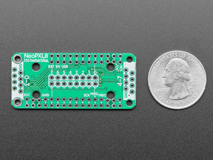 Adafruit NeoPXL8 FeatherWing for Feather M4 - 8 x DMA NeoPixels! [discontinued] by Adafruit - The Pi Hut
