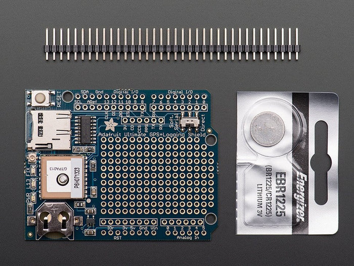 Adafruit Ultimate GPS Logger Shield - Includes GPS Module [discontinued] by Adafruit - The Pi Hut