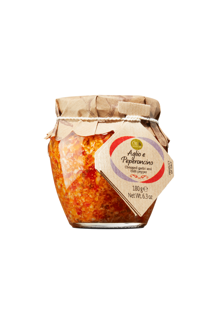 Jar of Aglio e Peperoncino (garlic and pepper)