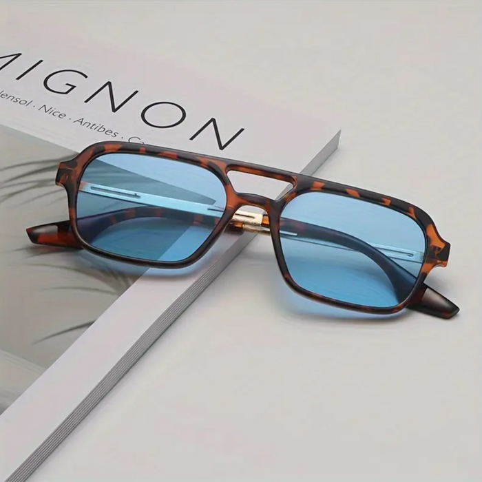 Alban Vezin Retro Hollow Square Sunglasses