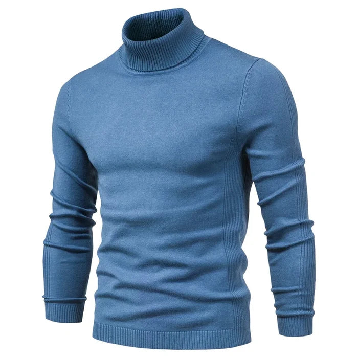 Alessio Moro Men Slim Fit Turtleneck Sweater Warm Winter Knit Pullover