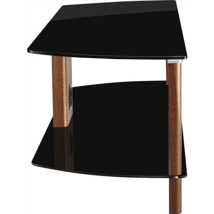 Alphason Century Stand 1200mm, Up to 55" - Walnut & Black Glass TV Furniture – view 2
