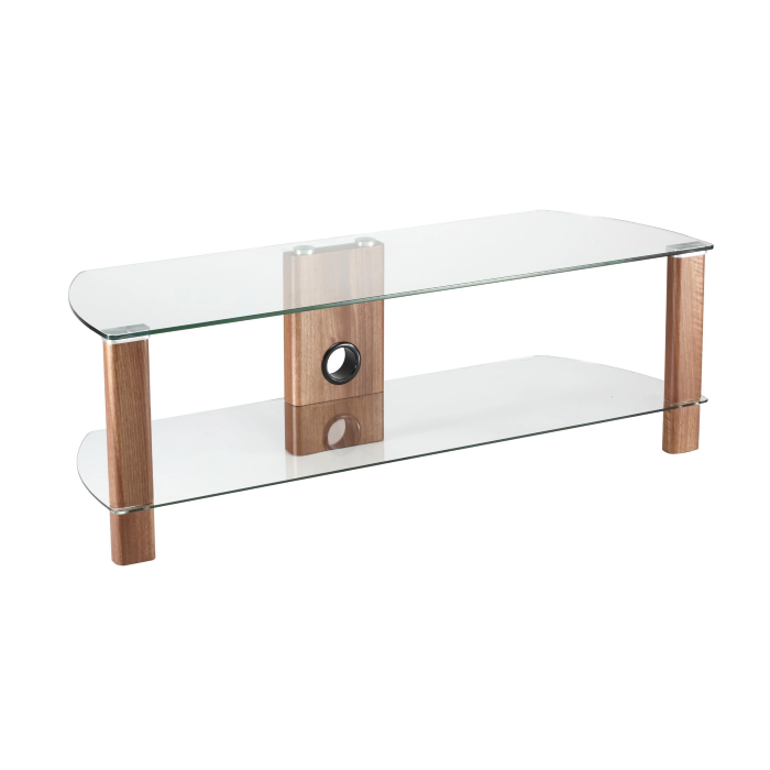 Alphason Century Stand 1500mm, Up to 70" - Walnut & Clear Glass TV Furniture – view 2