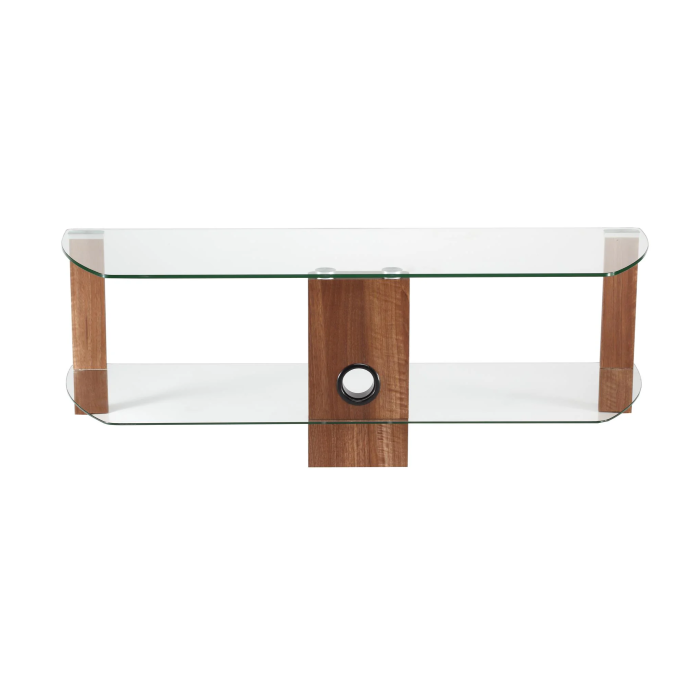 Alphason Century Stand 1500mm, Up to 70" - Walnut & Clear Glass TV Furniture – view 3
