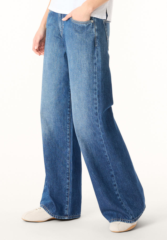Buffalo Women Jeans Navy Denim Denim Pants Rigid