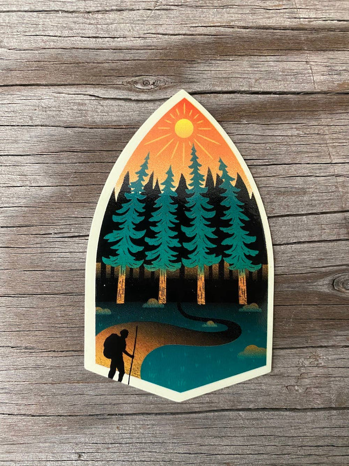 Among The Pines Hiking stickers - Nature Decals