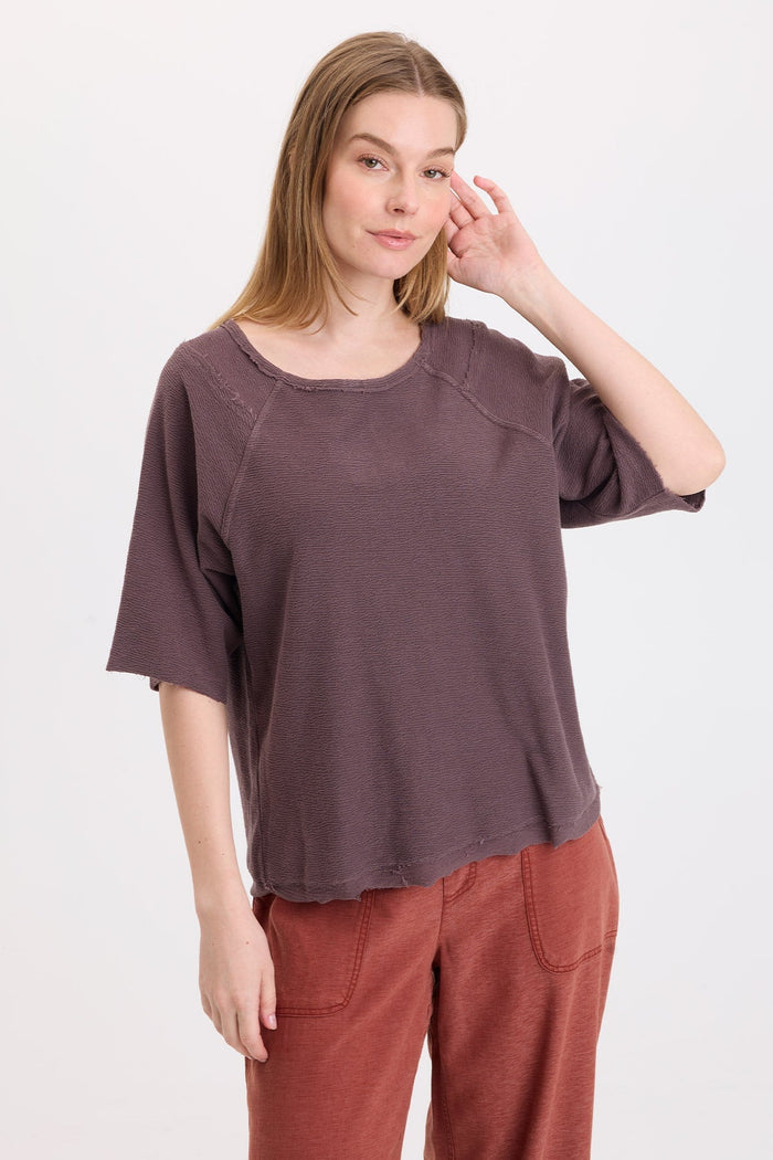 Wearables Analie Crepe-Knit Short Sleeve Top