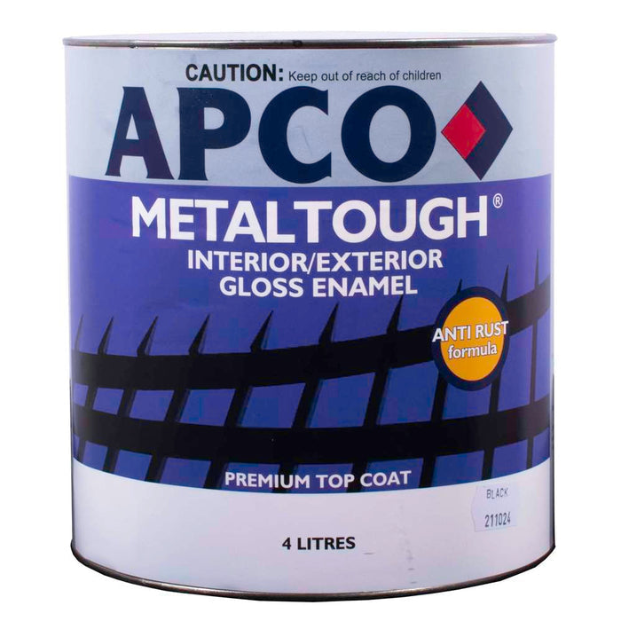 Apco MetalTough Gloss Enamel Chassis Black 4L
