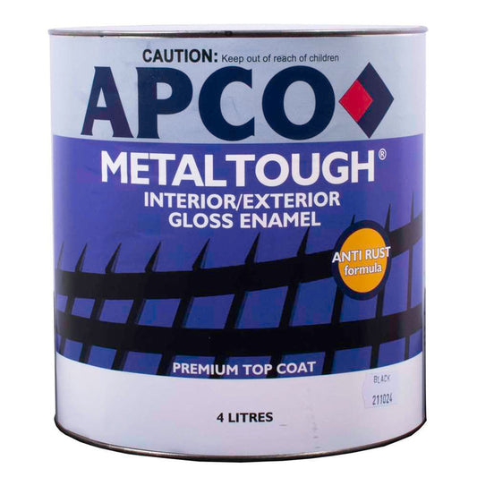 Apco MetalTough Gloss Enamel Chassis Black 4L