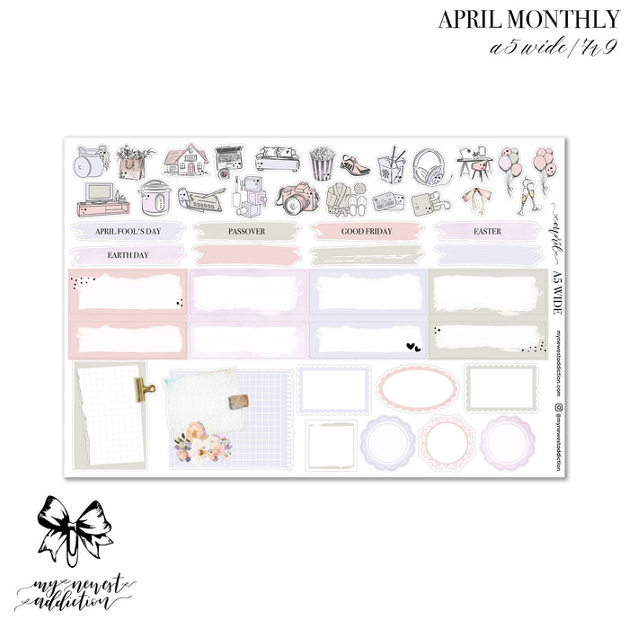 APRIL 2026 A5 WIDE MONTHLY