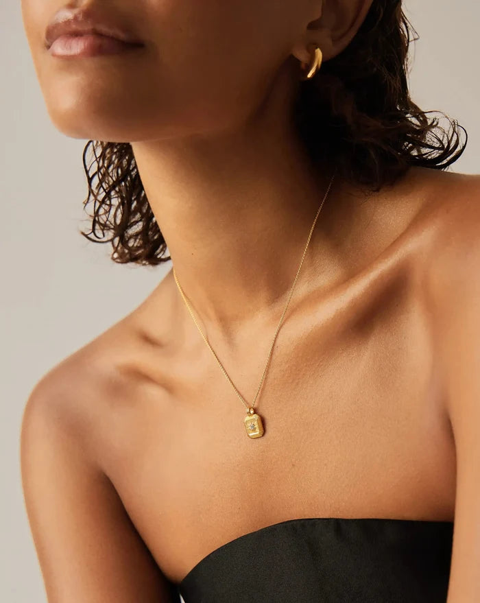 April Birthstone Pendant Necklace | 18ct Gold Vermeil/Crystal Necklaces Missoma
