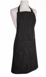 Apron - Pinstripe Black Chef