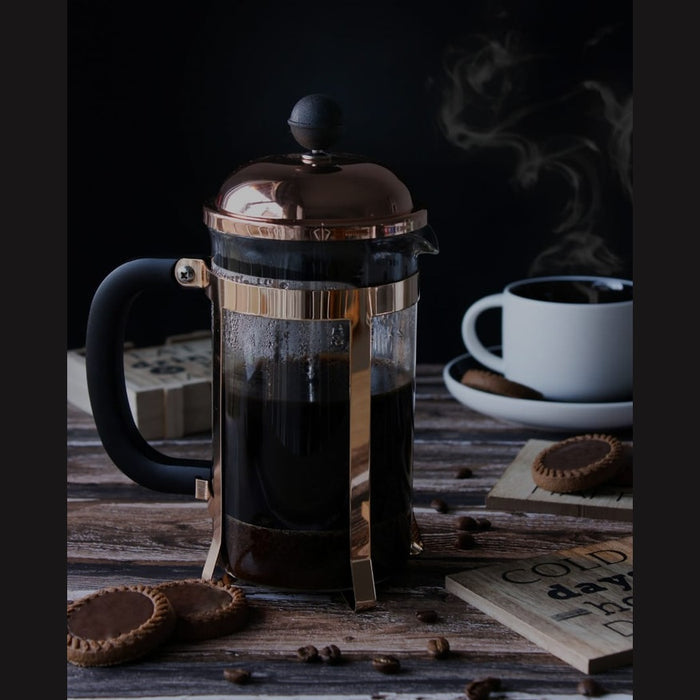 Aqua 600ml Coffee Plunger - Rose Gold