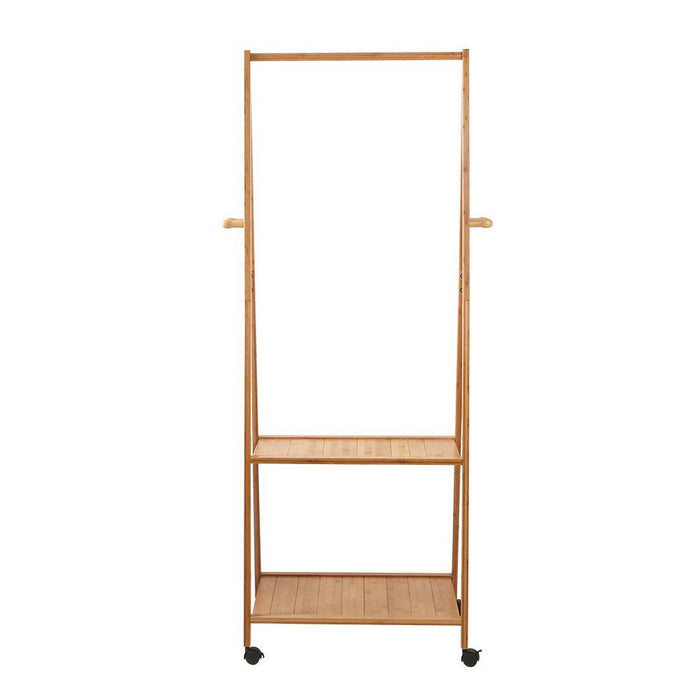 Artiss Bamboo Hanger Stand Wooden Clothes Rack Display Shelf -Home Living Store - -