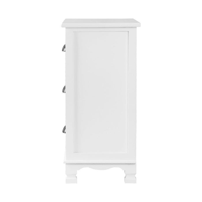 Artiss Bedside Table 3 Drawers Vintage - THYME White -Home Living Store - -