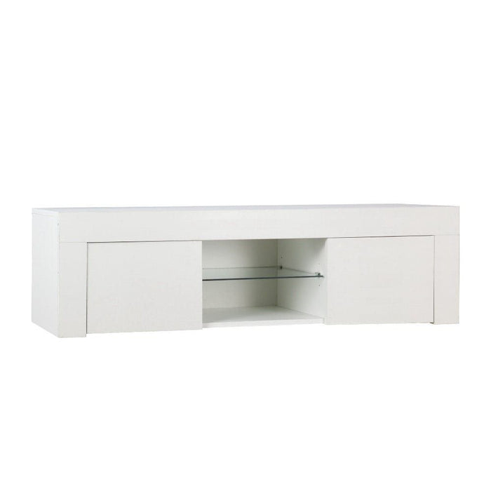Artiss Entertainment Unit TV Cabinet LED 130cm White Angus -Home Living Store - -