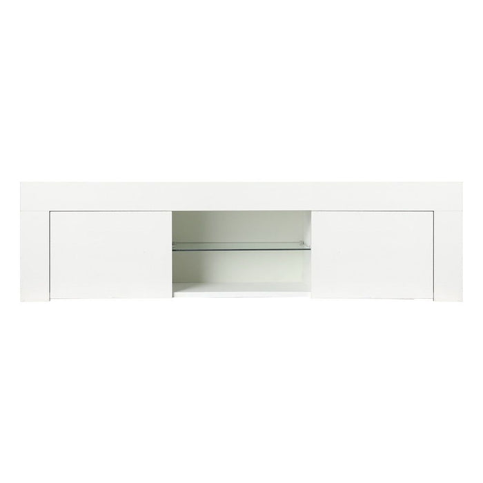 Artiss Entertainment Unit TV Cabinet LED 130cm White Angus -Home Living Store - -