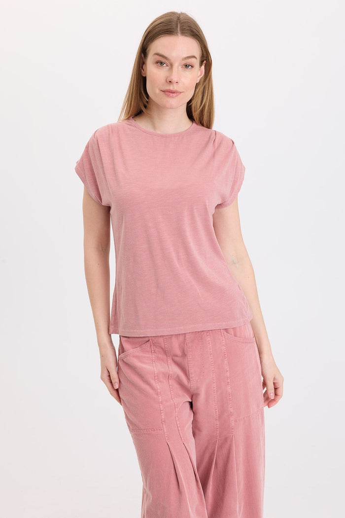 Wearables Arwen Soft Jersey Mock Neck Tee