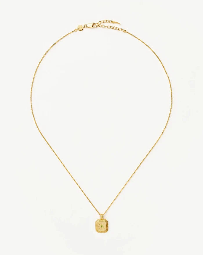 August Birthstone Pendant Necklace | 18ct Gold Vermeil/Peridot Necklaces Missoma