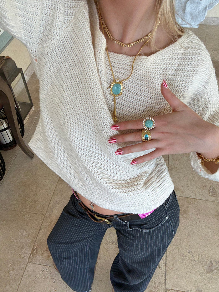 Trendy gold-plated Short Sequin Necklace for layering jewellery stacks
