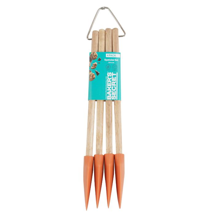 Bakers Secret Silicone Spatulas 4pk