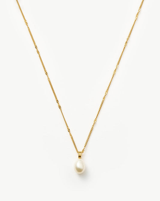Baroque Pearl Twisted Chain Necklace | 18k Gold Plated Vermeil/Pearl Necklaces Missoma