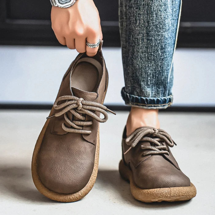 Bastien Men’s Retro British Casual Lace-Up Shoes