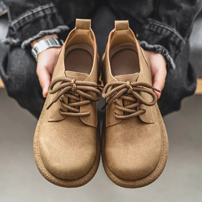 Bastien Men’s Retro British Casual Lace-Up Shoes