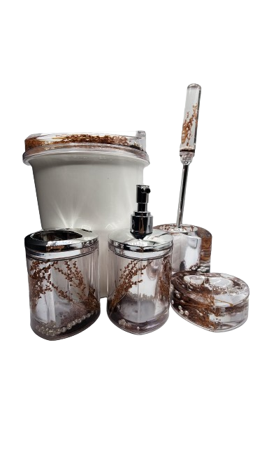 Bathroom Accessories Set Pearl Design