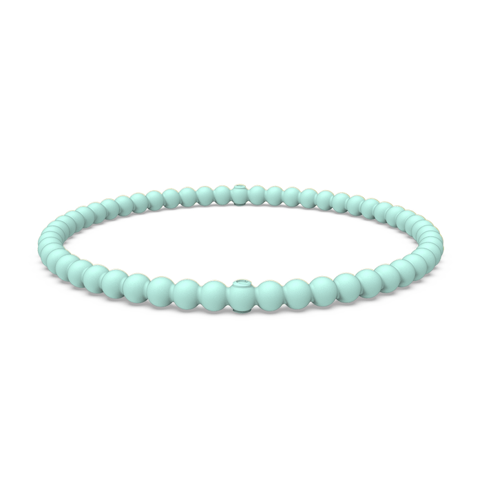 Beaded Stackable Silicone Bracelet - Turquoise